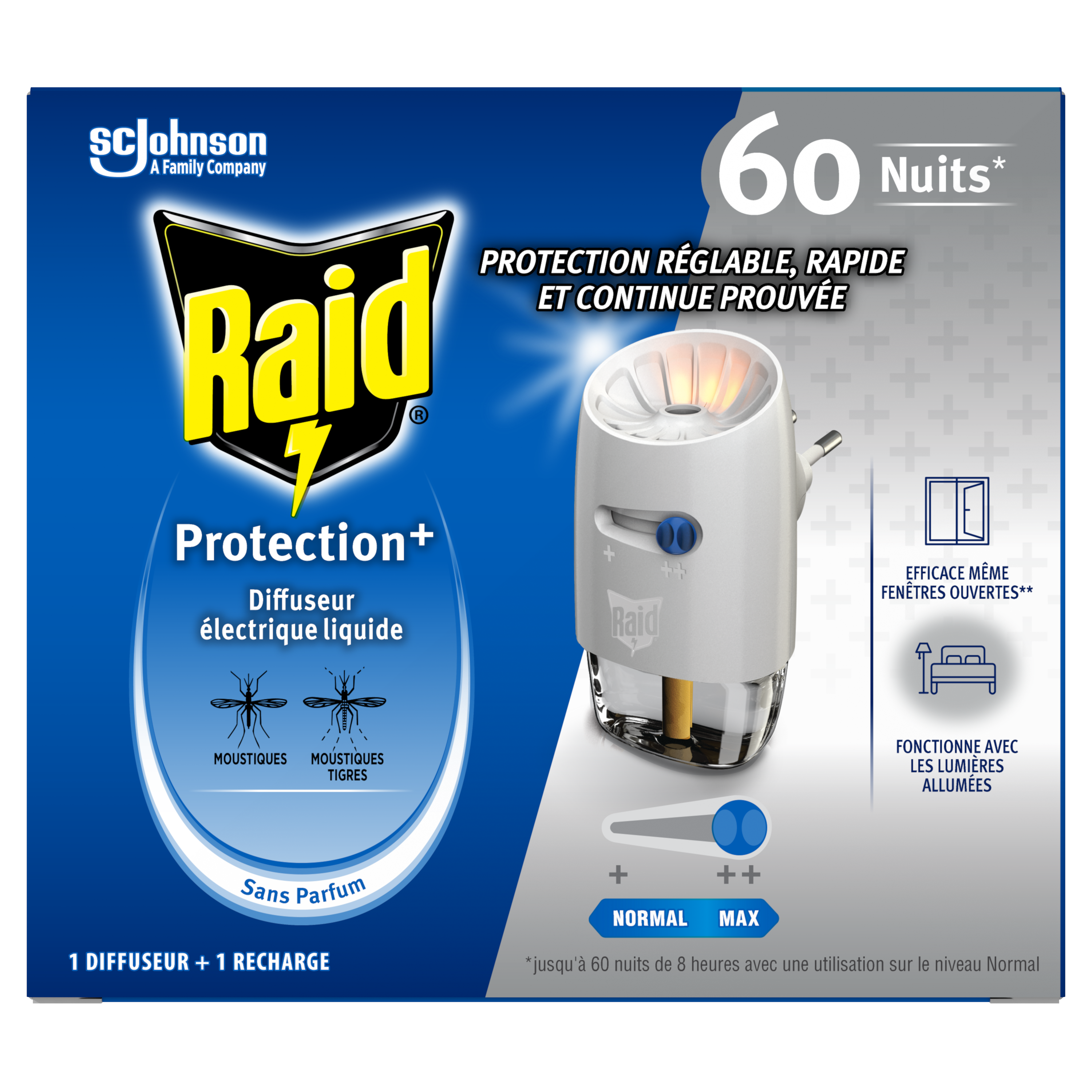 Prise électrique diffuseur anti-moustiques + 10 plaquettes et 10ml de  concentré, 80h de protection achat vente écologique - Acheter sur