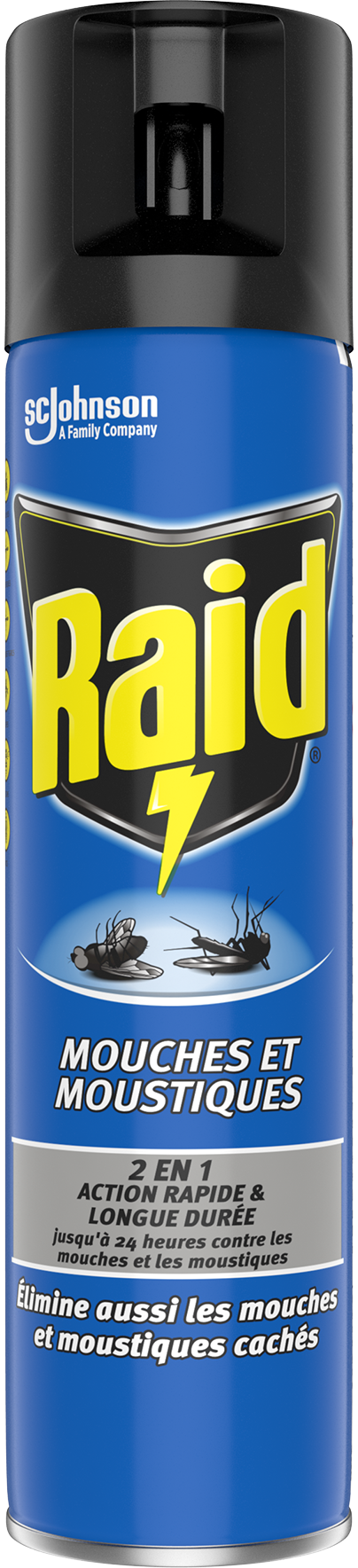 Insecticide effet barrière fourmis, araignées et cafards aérosol, Raid (400  ml)